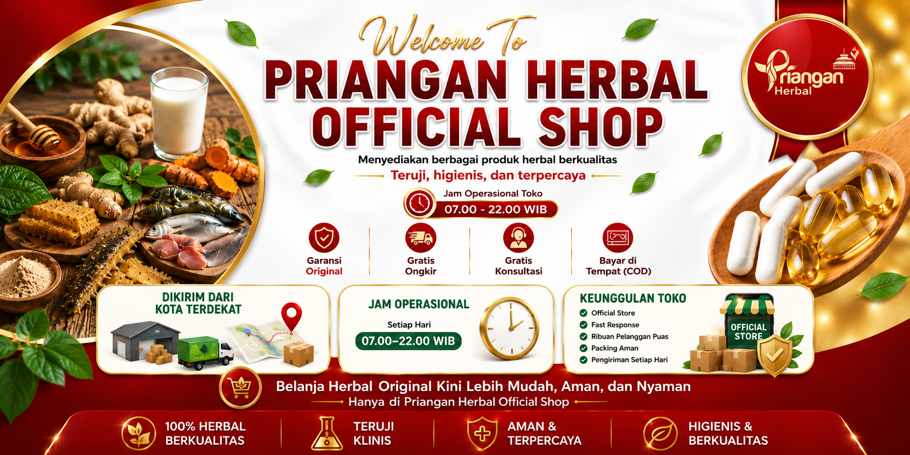 Banner selamat datang di Priangan Herbal